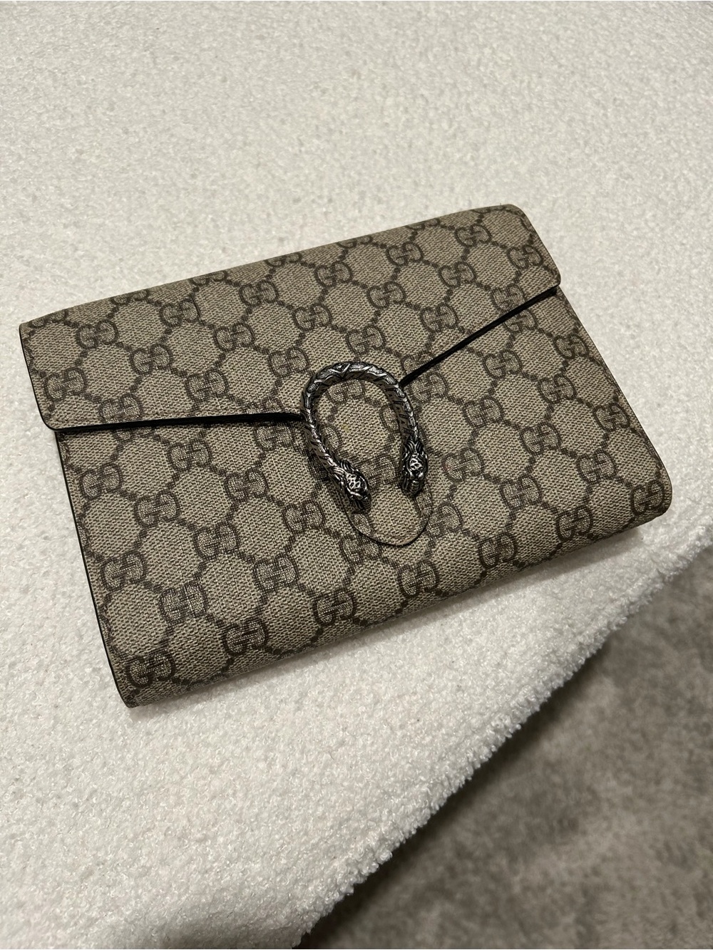 Gucci Beige GG Supreme Dionysus Continental Wallet